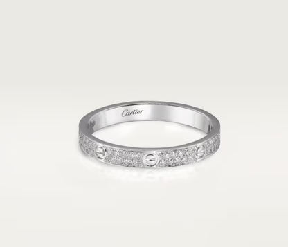 [⭐Reverie Jewels]LOVE RING 2.6mm-wide full-diamond ring silver