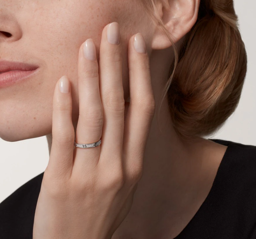 [⭐Reverie Jewels]LOVE RING 2.6mm-wide full-diamond ring silver