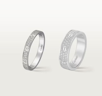 [⭐Reverie Jewels]LOVE RING 2.6mm-wide full-diamond ring silver