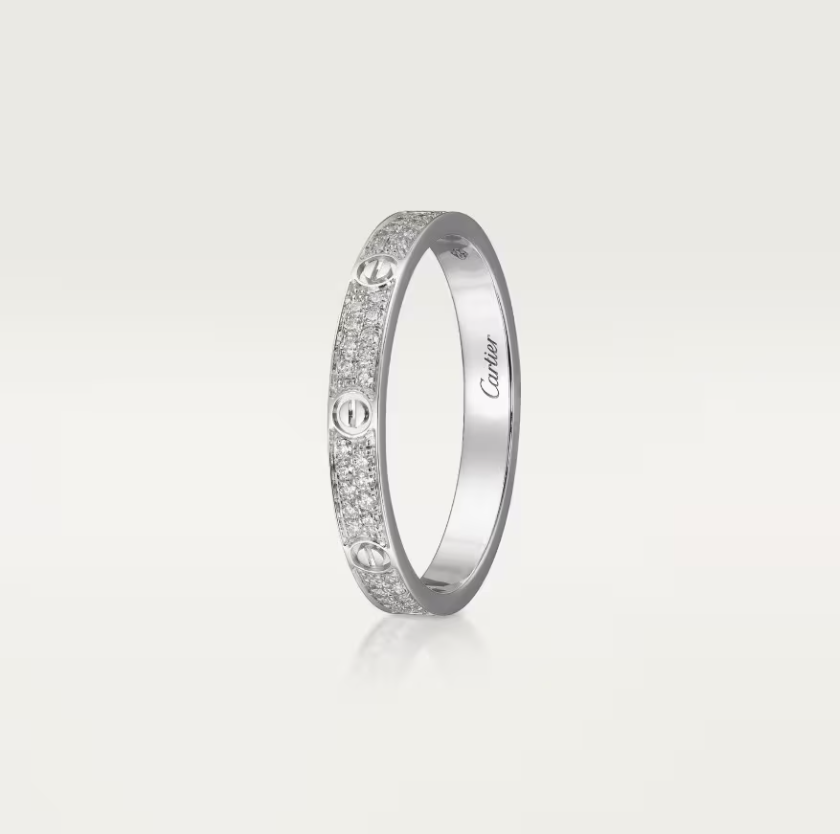 [⭐Reverie Jewels]LOVE RING 2.6mm-wide full-diamond ring silver