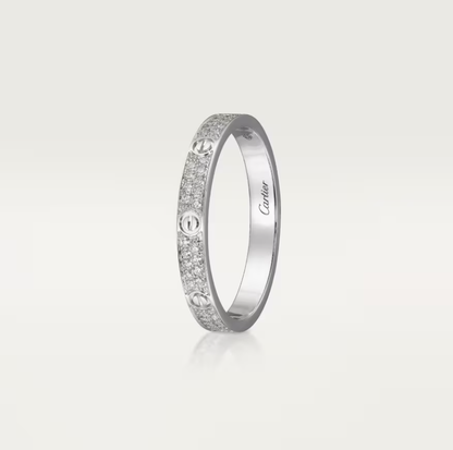 [⭐Reverie Jewels]LOVE RING 2.6mm-wide full-diamond ring silver