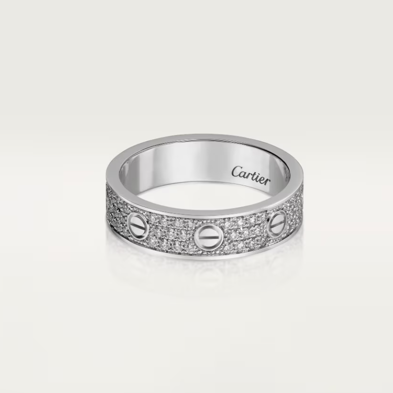 [⭐Reverie Jewels]LOVE RING 4mm-wide full-diamond ring silver