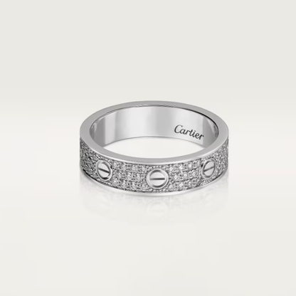 [⭐Reverie Jewels]LOVE RING 4mm-wide full-diamond ring silver