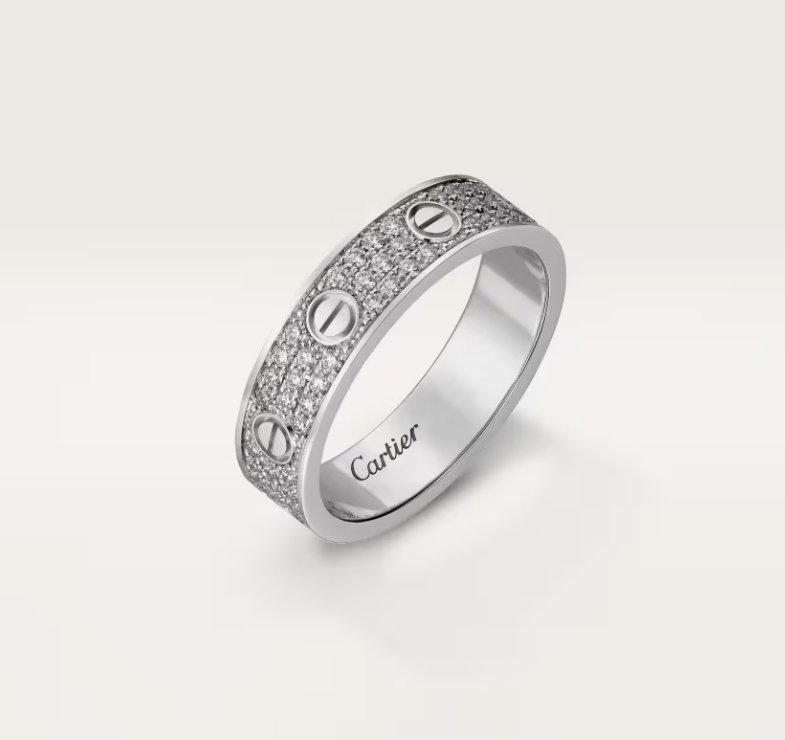 [⭐Reverie Jewels]LOVE RING 4mm-wide full-diamond ring silver