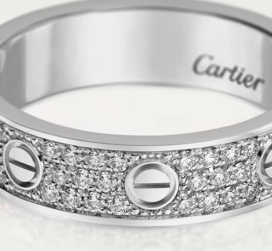 [⭐Reverie Jewels]LOVE RING 4mm-wide full-diamond ring silver