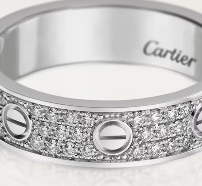 [⭐Reverie Jewels]LOVE RING 4mm-wide full-diamond ring silver