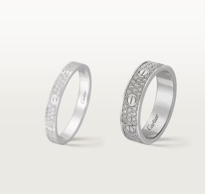 [⭐Reverie Jewels]LOVE RING 4mm-wide full-diamond ring silver