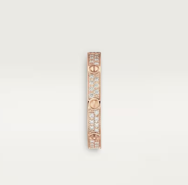 [⭐Reverie Jewels]LOVE RING 2.6mm-wide full-diamond ring Rose Gold