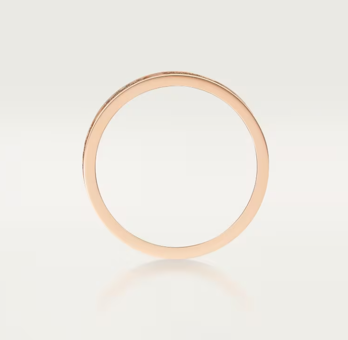 [⭐Reverie Jewels]LOVE RING 4mm-wide full-diamond ring Rose Gold