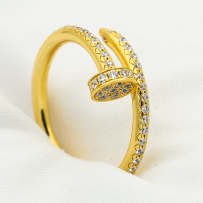 [⭐Reverie Jewels]JUSTE RING 1.8MM GOLD DIAMONDS