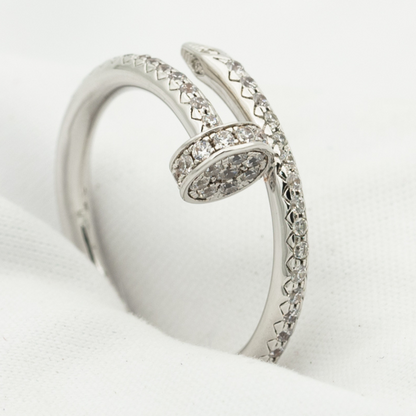 [⭐Reverie Jewels]JUSTE RING 1.8MM SILVER DIAMONDS