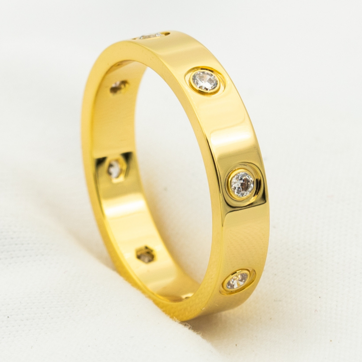 [⭐Reverie Jewels]LOVE RING 3.6MM 8 DIAMONDS