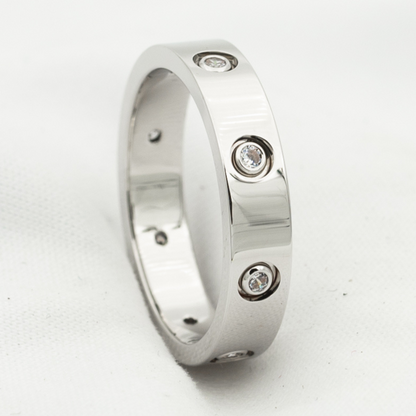 [⭐Reverie Jewels]LOVE RING 3.6MM 8 DIAMONDS