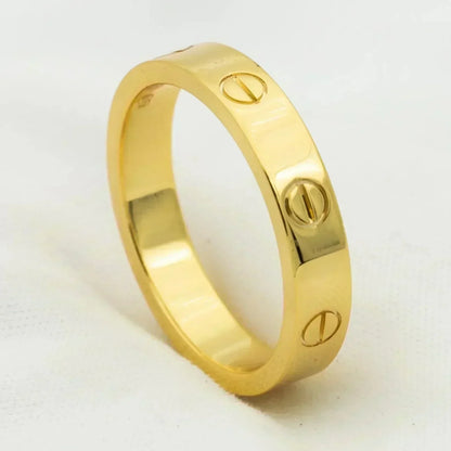 [⭐Reverie Jewels]LOVE RING 4MM 1 DIAMOND GOLD