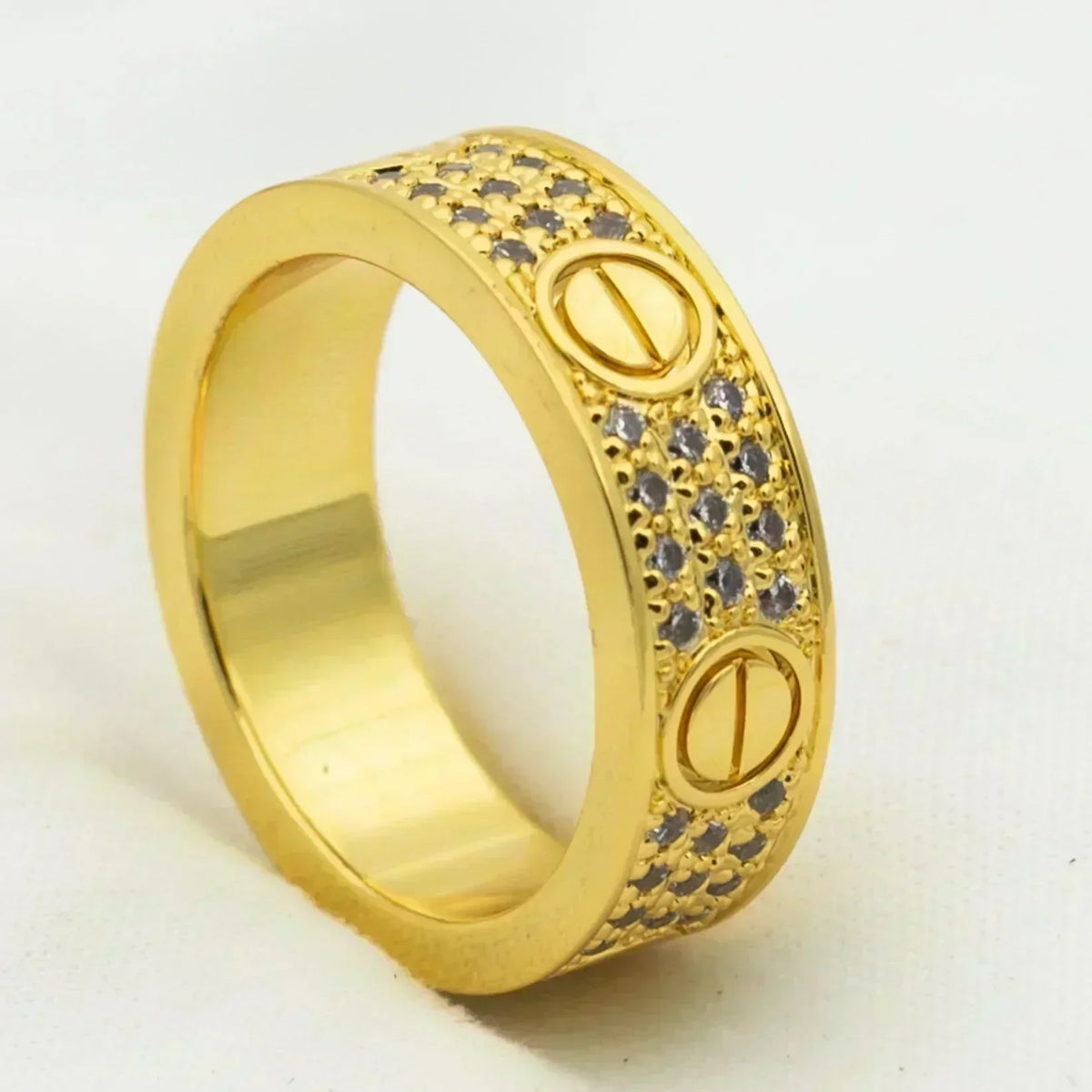 [⭐Reverie Jewels]LOVE RING 5.5MM DIAMONDS PAVED