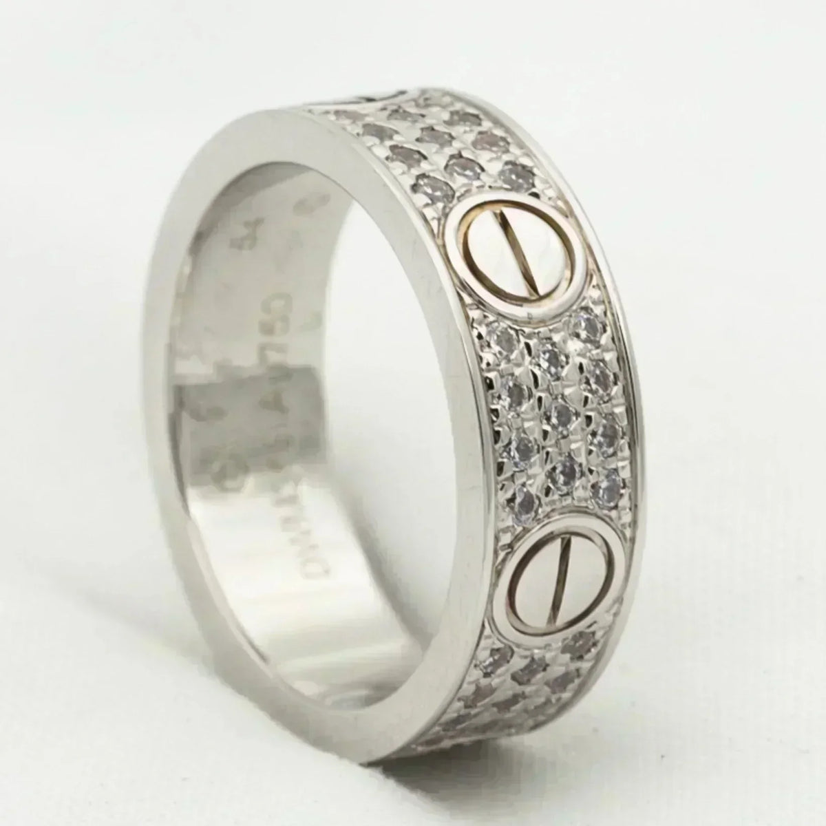 [⭐Reverie Jewels]LOVE RING 5.5MM DIAMONDS PAVED