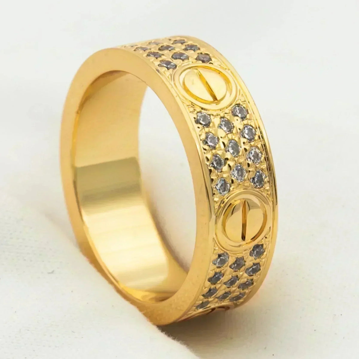 [⭐Reverie Jewels]LOVE RING 5.5MM DIAMONDS PAVED