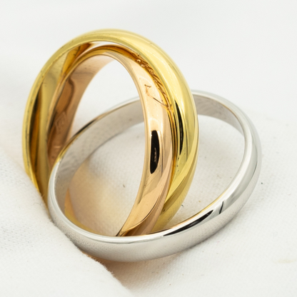[⭐Reverie Jewels Jewelry]TRINITY RING GOLD PINK GOLD SILVER