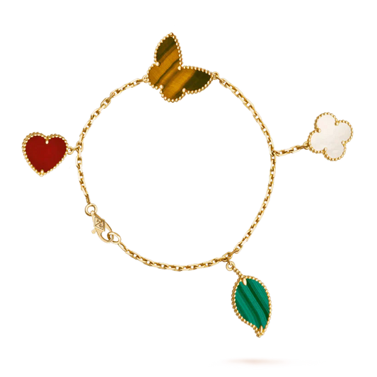 [⭐Reverie Jewels]LUCKY SPRING 5 MOTIF GOLD BRACELET