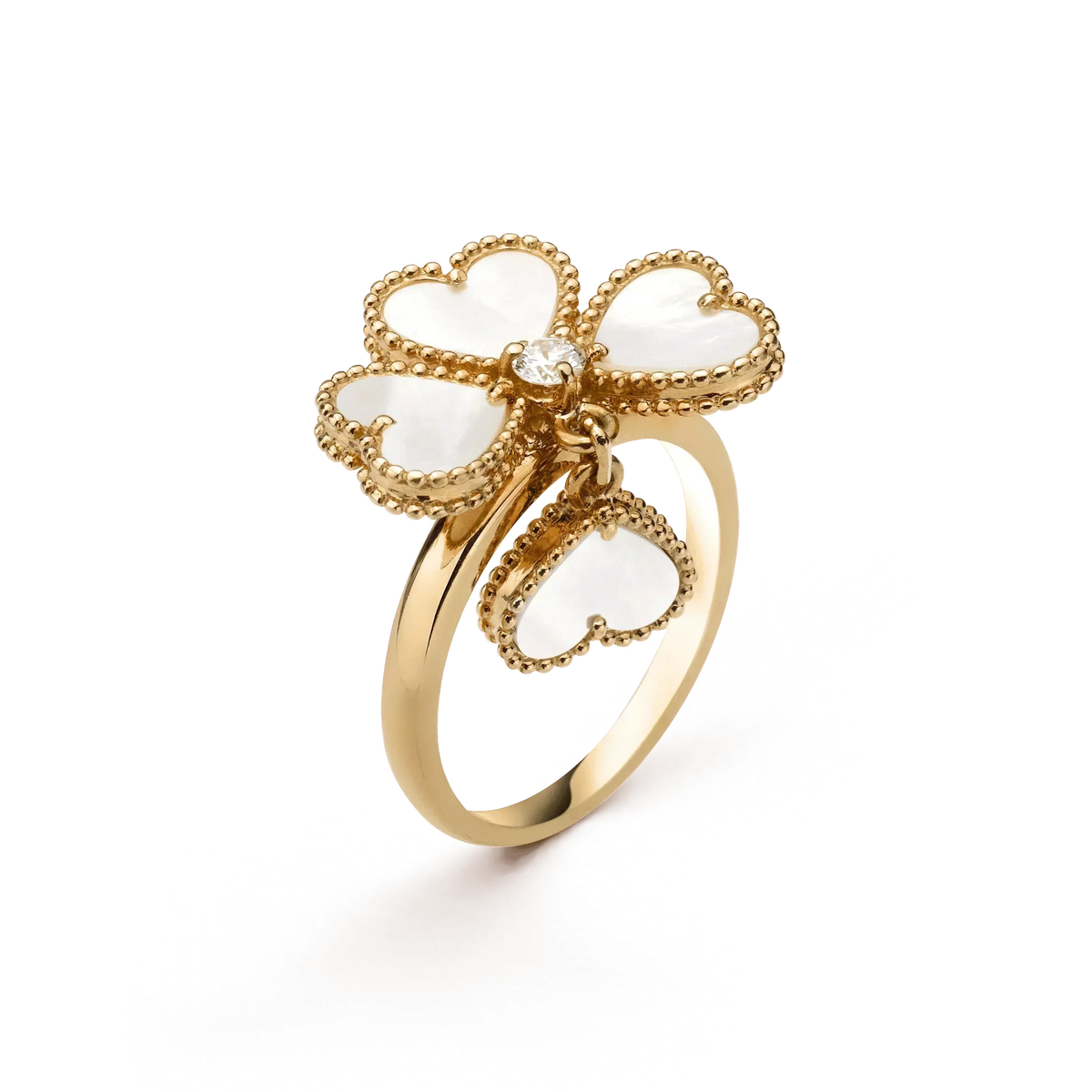[⭐Reverie Jewels]SWEET CLOVER WHITE MOP RING