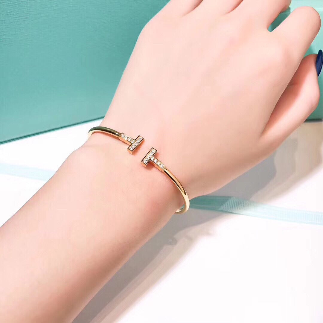 [Reverie Jewels]T BRACELET 1.8MM GOLD DIAMOND