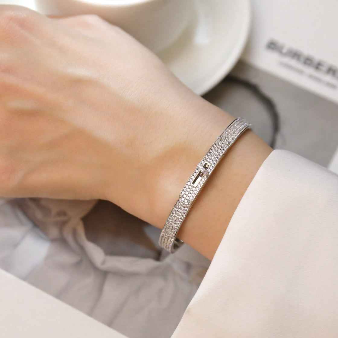 [⭐Reverie Jewels]KELLY BRACELET DIAMOND PAVED