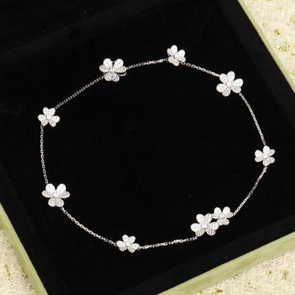 [⭐Reverie Jewels]FRIVOLE SILVER 9 FLOWERS NECKLACE