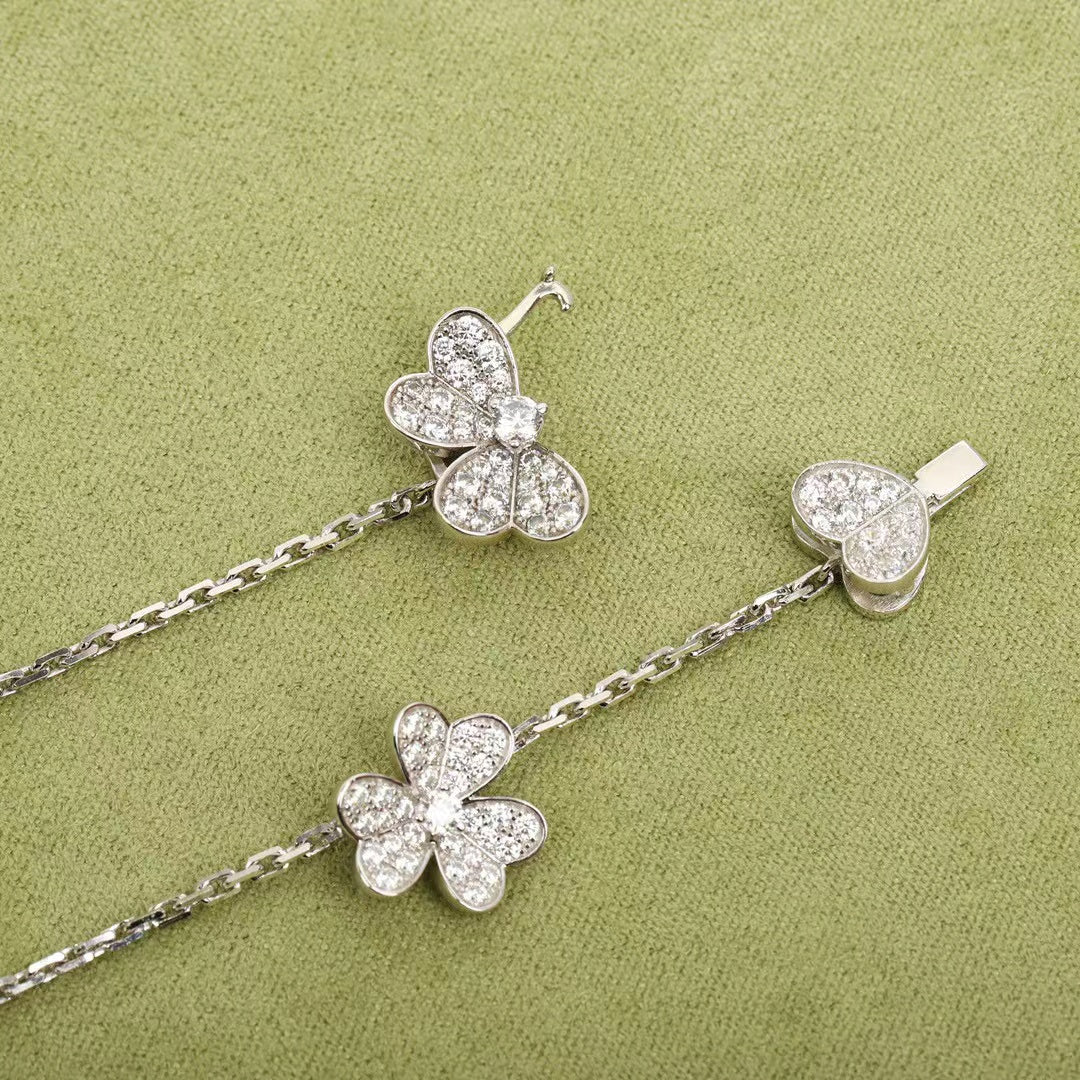[⭐Reverie Jewels]FRIVOLE SILVER 9 FLOWERS NECKLACE