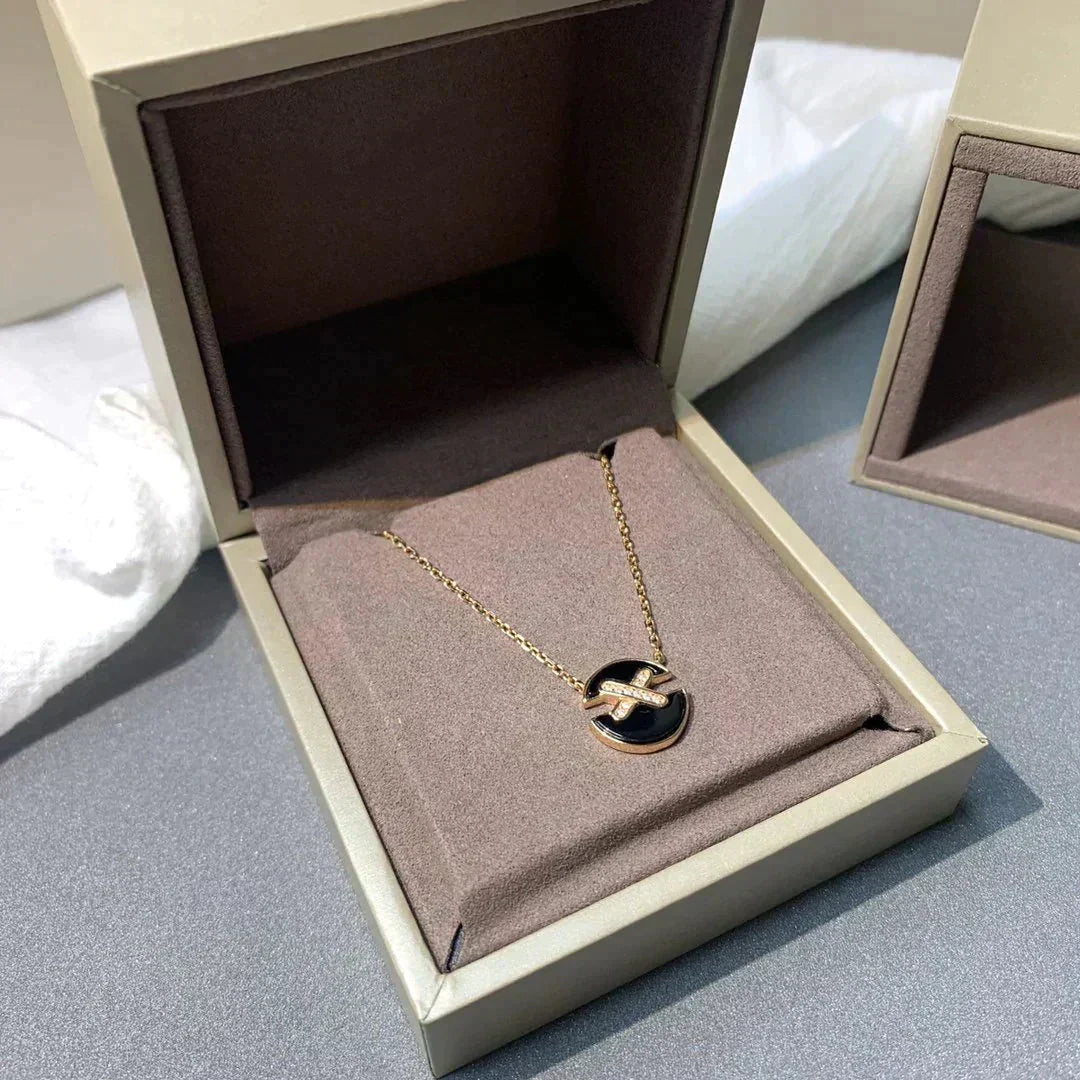 [⭐Reverie Jewels]JEUX DE ROSE GOLD DIAMOND NECKLACE