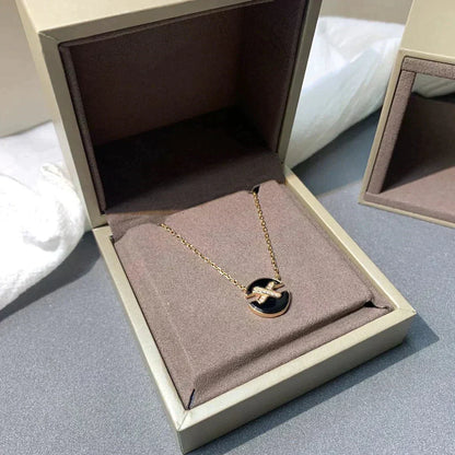[⭐Reverie Jewels]JEUX DE ROSE GOLD DIAMOND NECKLACE