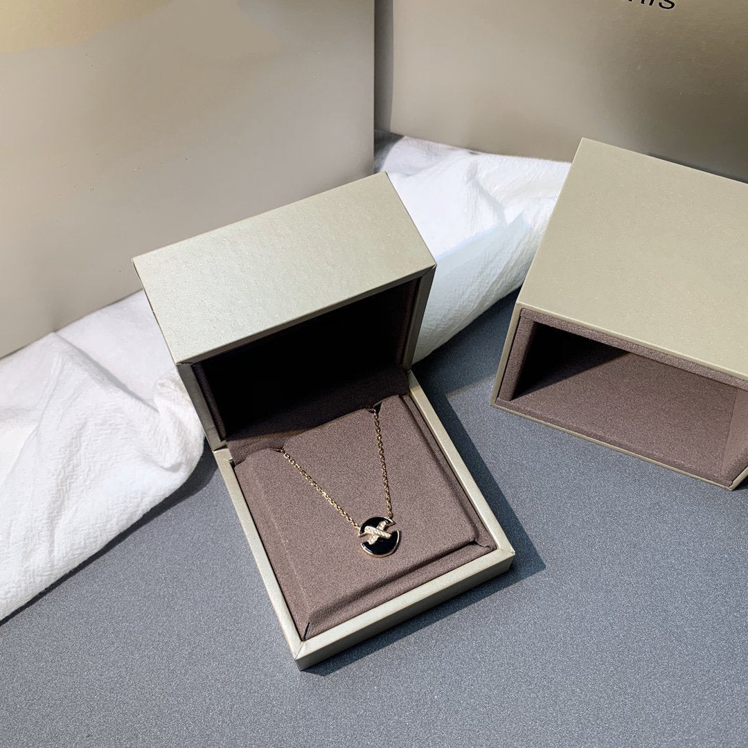[⭐Reverie Jewels]JEUX DE PINK GOLD DIAMOND NECKLACE