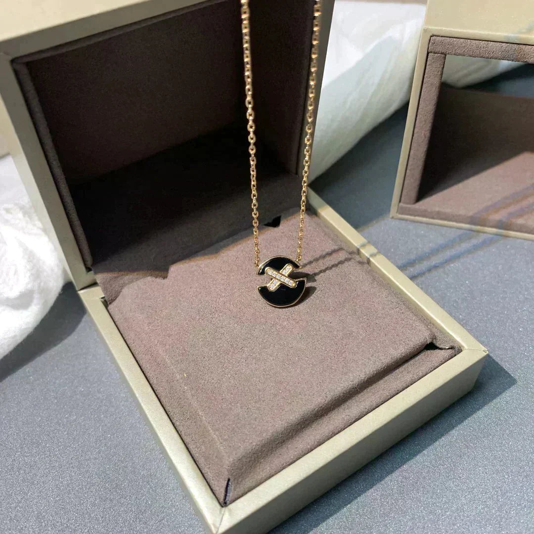 [⭐Reverie Jewels]JEUX DE ROSE GOLD DIAMOND NECKLACE