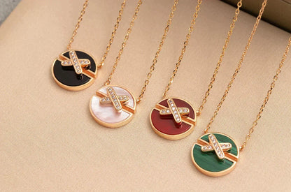 [⭐Reverie Jewels]JEUX DE ROSE GOLD DIAMOND NECKLACE