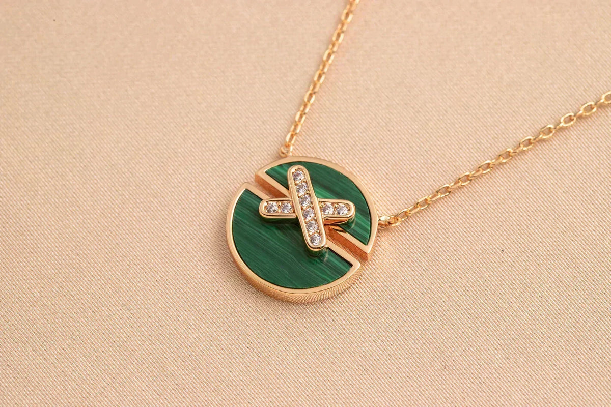 [⭐Reverie Jewels]JEUX DE ROSE GOLD DIAMOND NECKLACE