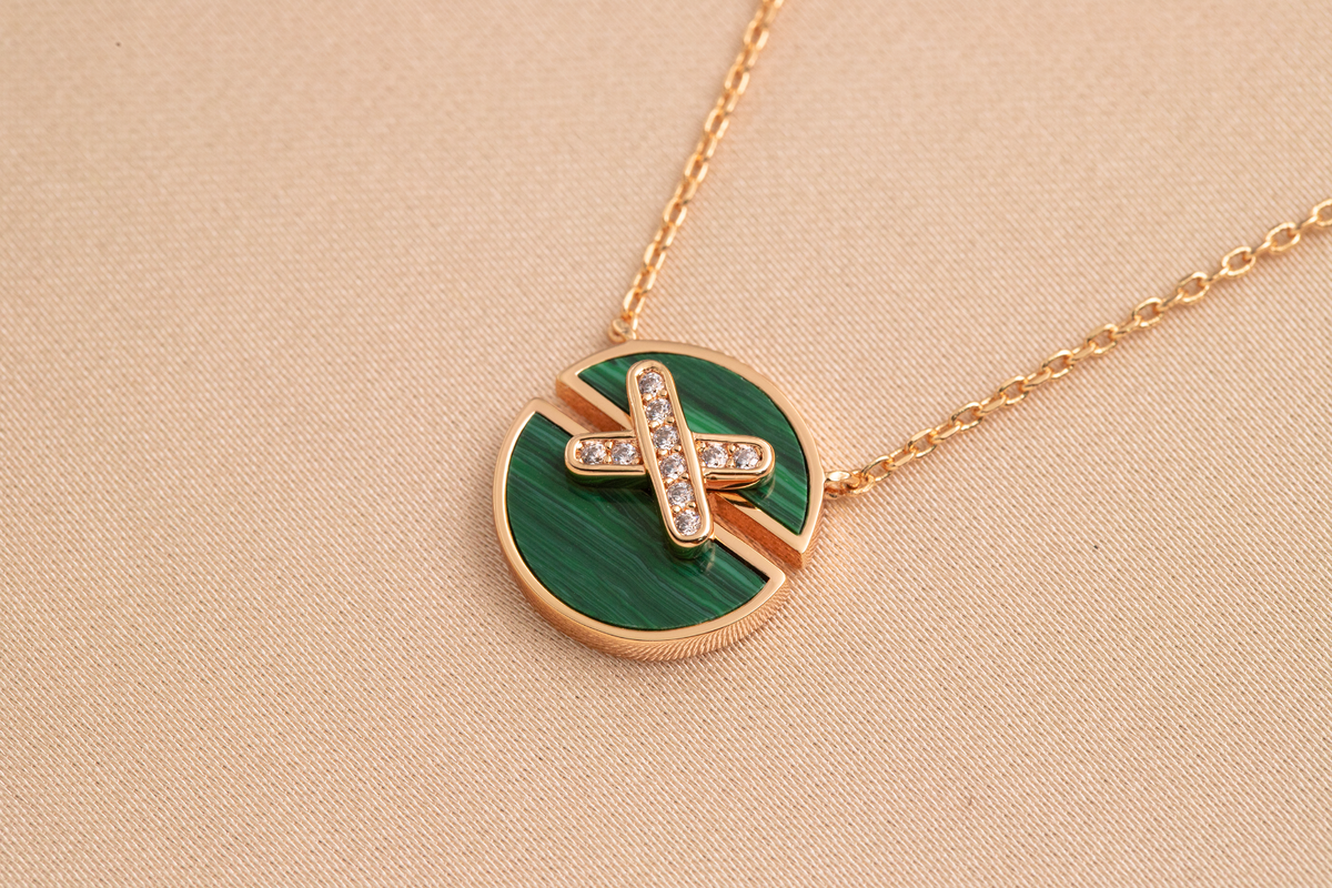 [⭐Reverie Jewels]JEUX DE PINK GOLD DIAMOND NECKLACE