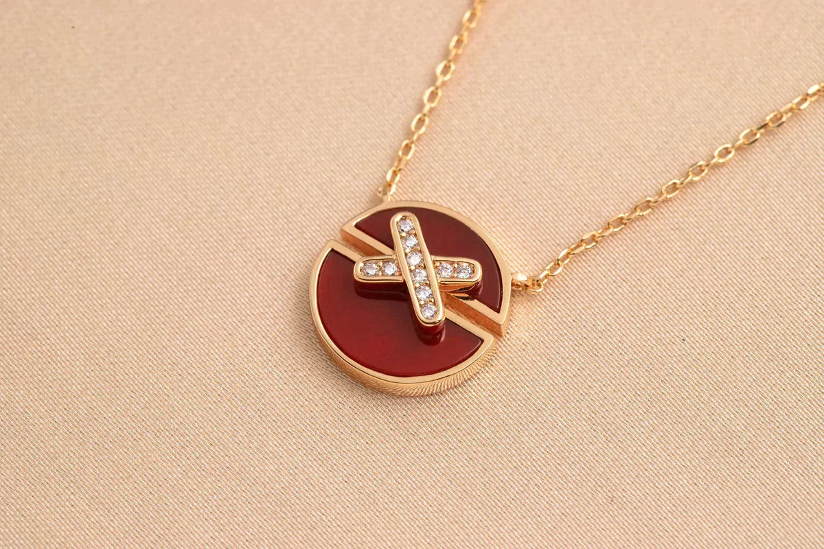 [⭐Reverie Jewels]JEUX DE ROSE GOLD DIAMOND NECKLACE
