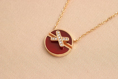 [⭐Reverie Jewels]JEUX DE ROSE GOLD DIAMOND NECKLACE