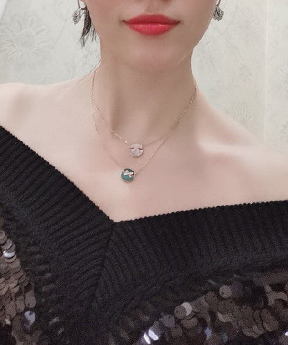 [⭐Reverie Jewels]JEUX DE PINK GOLD DIAMOND NECKLACE