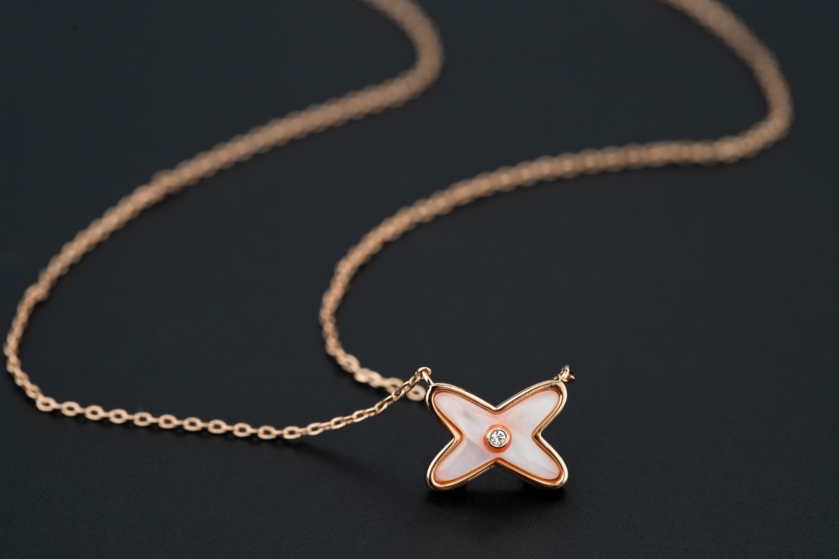 [⭐Reverie Jewels]JEUX DE NECKLACE 1 DIAMOND