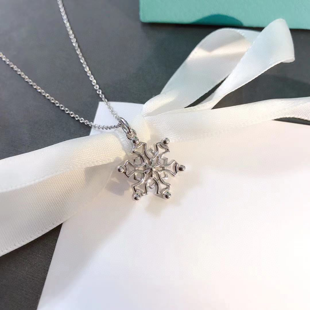 [Reverie Jewels]STERLING SILVER SNOWFLAKE PENDANT NECKLACE