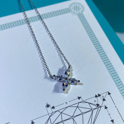 [Reverie Jewels]PLATINUM AND DIAMOND VICTORIA PENDANT NECKLACE
