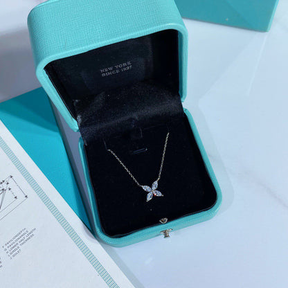 [Reverie Jewels]PLATINUM AND DIAMOND VICTORIA PENDANT NECKLACE