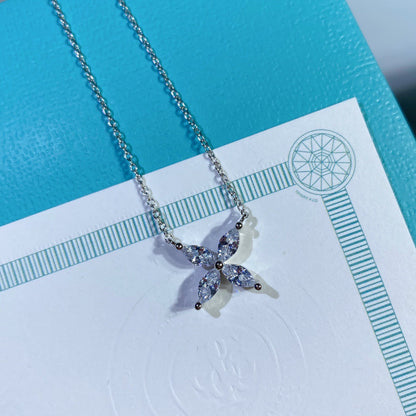 [Reverie Jewels]PLATINUM AND DIAMOND VICTORIA PENDANT NECKLACE