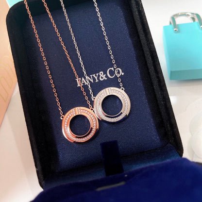 [Reverie Jewels]DIAMOND AND MOTHER OF PEARL CIRCLE PENDANT