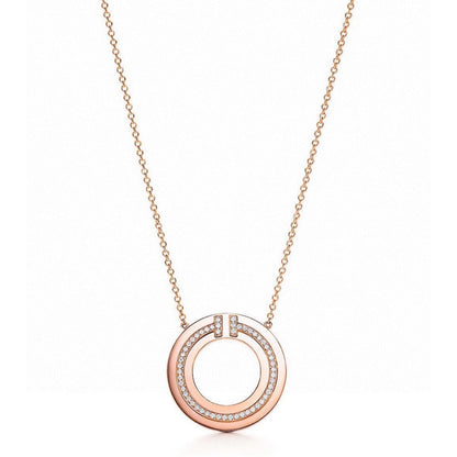[Reverie Jewels]DIAMOND AND MOTHER OF PEARL CIRCLE PENDANT