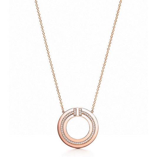 [Reverie Jewels]DIAMOND AND MOTHER OF PEARL CIRCLE PENDANT