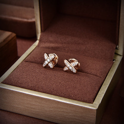 [⭐Reverie Jewels]JEUX DE GOLD DIAMOND EARRINGS