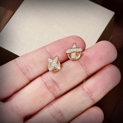 [⭐Reverie Jewels]JEUX DE GOLD DIAMOND EARRINGS