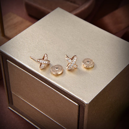[⭐Reverie Jewels]JEUX DE GOLD DIAMOND EARRINGS