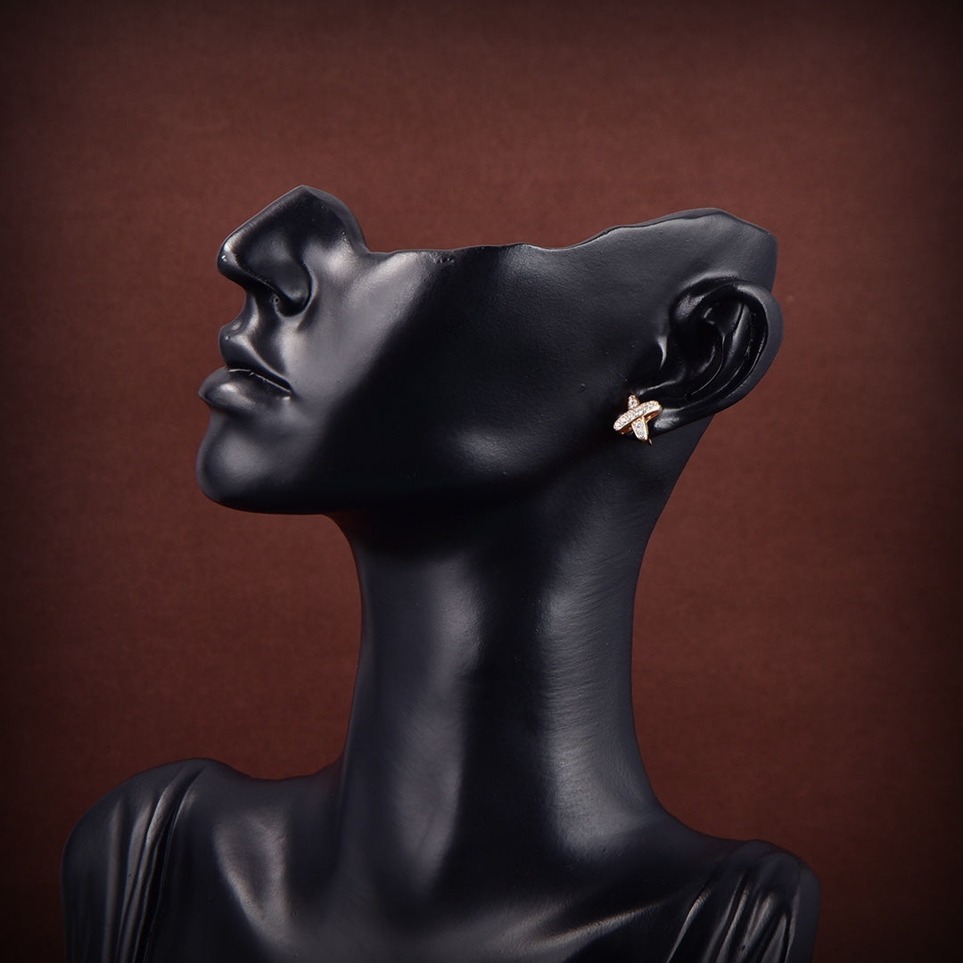 [⭐Reverie Jewels]JEUX DE GOLD DIAMOND EARRINGS